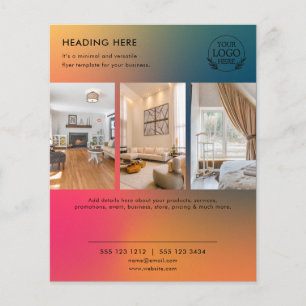 Minimalist Business Marketing Flyer Logo & Photo