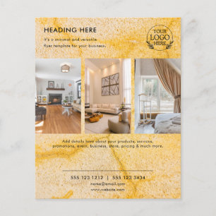 Minimalist Business Marketing Flyer Logo & Photo