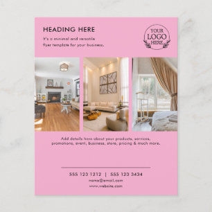 Minimalist Business Marketing Flyer Logo & Photo