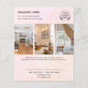 Minimalist Business Marketing Flyer Logo & Photo