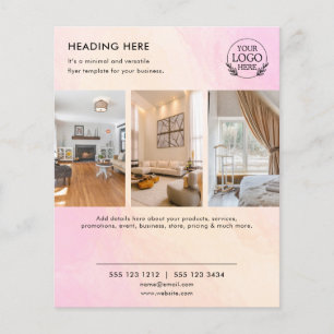 Minimalist Business Marketing Flyer Logo & Photo