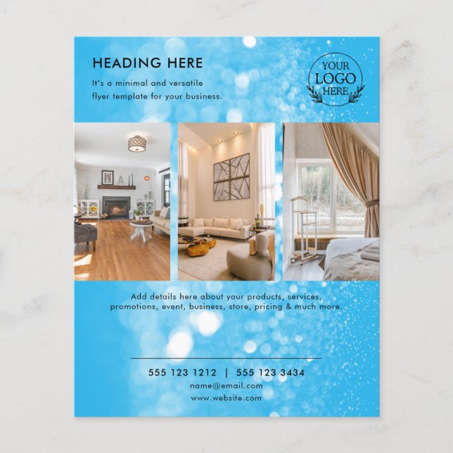 Minimalist Business Marketing Flyer | Logo & Photo (Front)