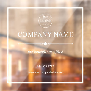Minimalist Business Office with Logo White
