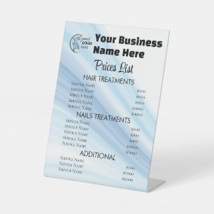 Minimalist Business price list Pedestal Sign