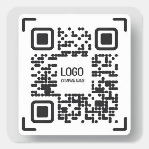 Minimalist Business QR Code Sticker Design