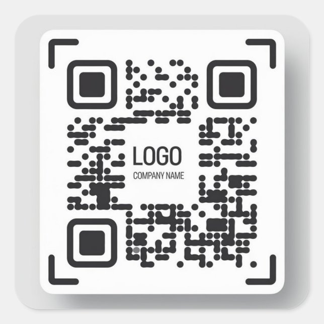 Minimalist Business QR Code Sticker Design (Front)