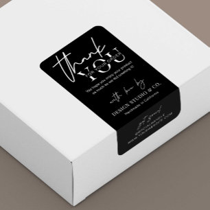 Minimalist Business Thank You Box Seal Packaging L