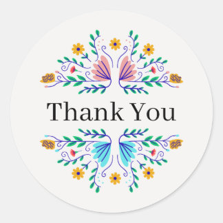 Minimalist Business Thank You Classic Round Sticke Classic Round Sticker