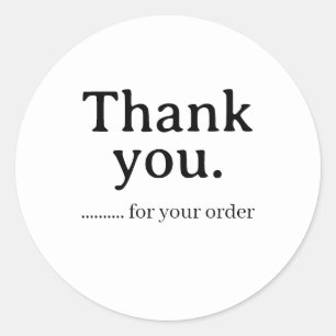 Minimalist Business Thank You Sticker