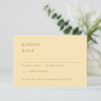 Minimalist Butter Yellow Modern Wedding