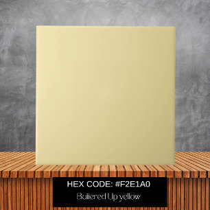 Minimalist Buttered Up yellow Solid Colour  Tile
