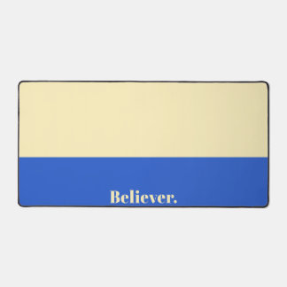 Minimalist Buttermilk Cream Two-Tone Desk Mat
