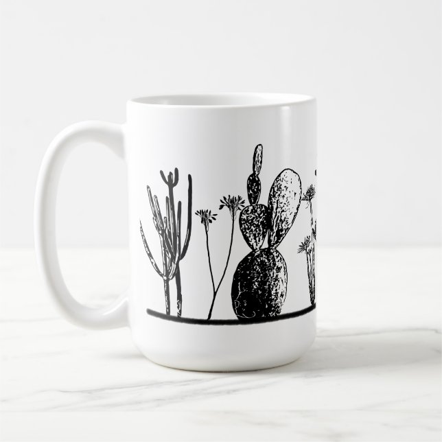 Minimalist Cactus — Coffee Mug (Left)