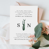 Minimalist Cactus | Elegant Desert Boho Wedding