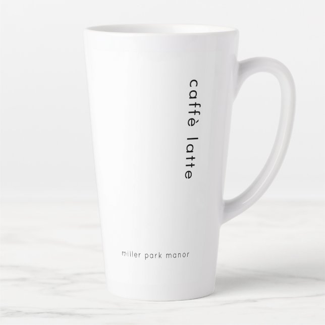 Minimalist Caffè Latte Latte Mug (Right)