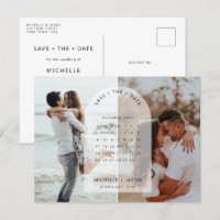 Minimalist calendar photo Save the Date Invitation