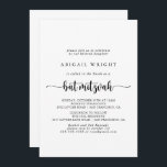 Minimalist Calligraphy Bat Mitzvah Invitation<br><div class="desc">This minimalist calligraphy bat mitzvah invitation is perfect for a rustic bat mitzvah. The simple and elegant design features classic and fancy script typography in black and white.</div>