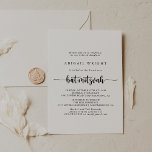 Minimalist Calligraphy Bat Mitzvah Invitation<br><div class="desc">This minimalist calligraphy bat mitzvah invitation is perfect for a rustic bat mitzvah. The simple and elegant design features classic and fancy script typography in black and white.</div>