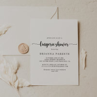 Minimalist Calligraphy Bridal Lingerie Shower