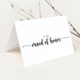 Minimalist Calligraphy Bridal Party Thank You Card