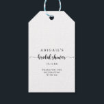 Minimalist Calligraphy Bridal Shower Gift Tags<br><div class="desc">These minimalist calligraphy bridal shower gift tags are perfect for a rustic wedding shower. The simple and elegant design features classic and fancy script typography in black and white.</div>