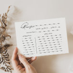 Minimalist Calligraphy Bridal Shower Recipe Card<br><div class="desc">This minimalist calligraphy bridal shower recipe card is perfect a simple bridal shower. The design features a beautiful calligraphy font in a white background to embellish your event.</div>
