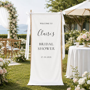 Minimalist Calligraphy Bridal Shower Welcome Sign
