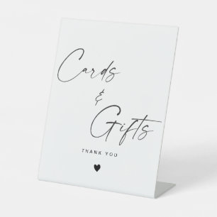 Minimalist Calligraphy Cards and Gifts Wedding Pedestal Sign