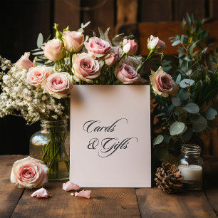 Minimalist Calligraphy Cards & Gifts White Wedding Pedestal Sign