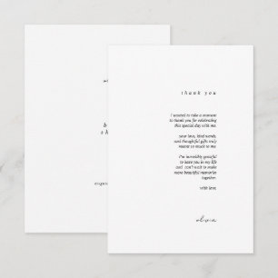 Minimalist Calligraphy Flat Thank You Card