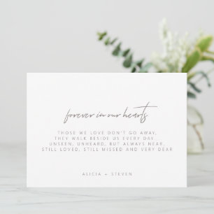 Minimalist Calligraphy Forever in our Hearts Sign