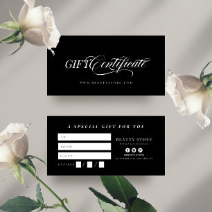 Minimalist Calligraphy Gift Certificate