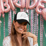 Minimalist Calligraphy Ink Bachelorette Party Trucker Hat<br><div class="desc">Modern Minimalist yet Elegant Calligraphy Ink Script Bachelorette Party Trucker Hat - Black & White</div>