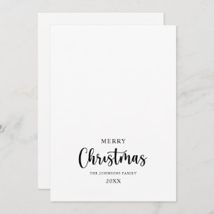 Minimalist Calligraphy Merry Christmas Holiday Card