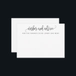 Minimalist Calligraphy New Parents Wishes & Advice Card<br><div class="desc">Use this modern wish card at your party to have guests leave a personal note for the guest of honour. Add your information on the template form. The advanced editing menu allows you to change the colours and the fonts.</div>