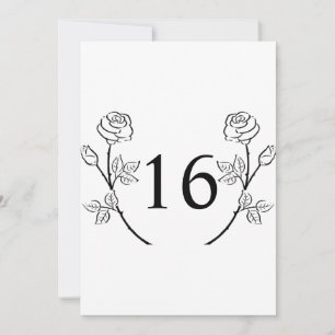 Minimalist calligraphy text birthday party invita invitation