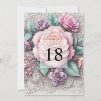 Minimalist calligraphy text birthday party invitation