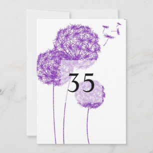 Minimalist calligraphy text birthday party invitation