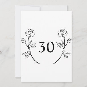 Minimalist calligraphy text birthday party invitation