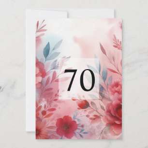 Minimalist calligraphy text birthday party invitation