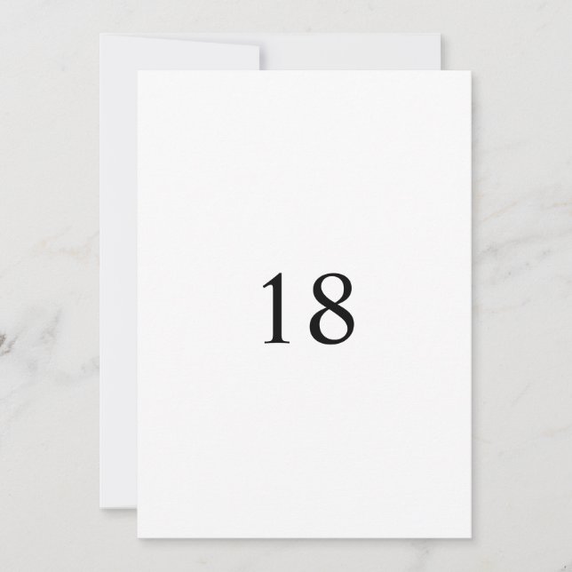 Minimalist calligraphy text birthday party  invitation (Front)