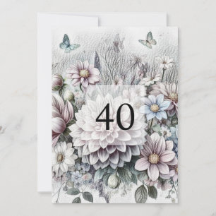 Minimalist calligraphy text birthday party invitation