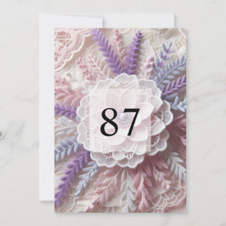Minimalist calligraphy text birthday party invitation