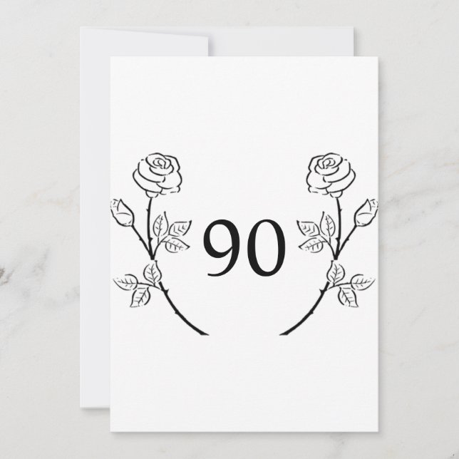 Minimalist calligraphy text birthday party  invitation (Front)