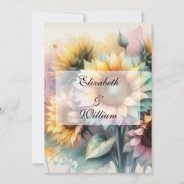 Minimalist calligraphy text  invitation (Front)