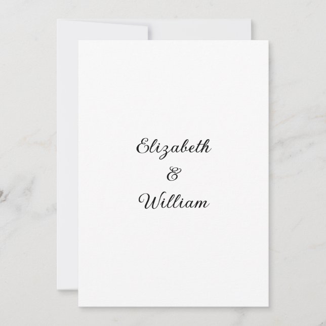Minimalist calligraphy text  invitation (Front)