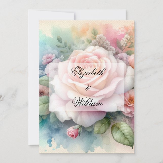Minimalist calligraphy text  invitation (Front)