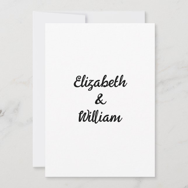 Minimalist calligraphy text  invitation (Front)