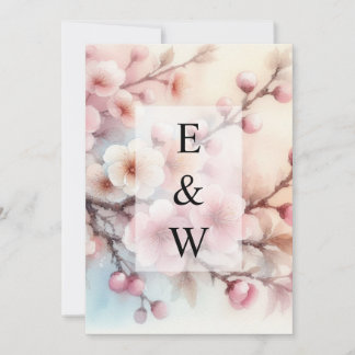 Minimalist calligraphy text  invitation