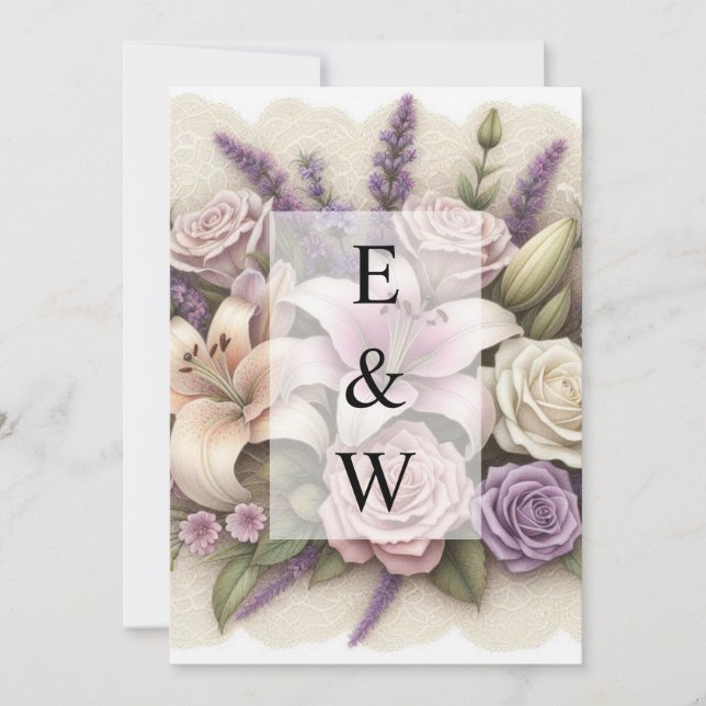 Minimalist calligraphy text  invitation (Front)